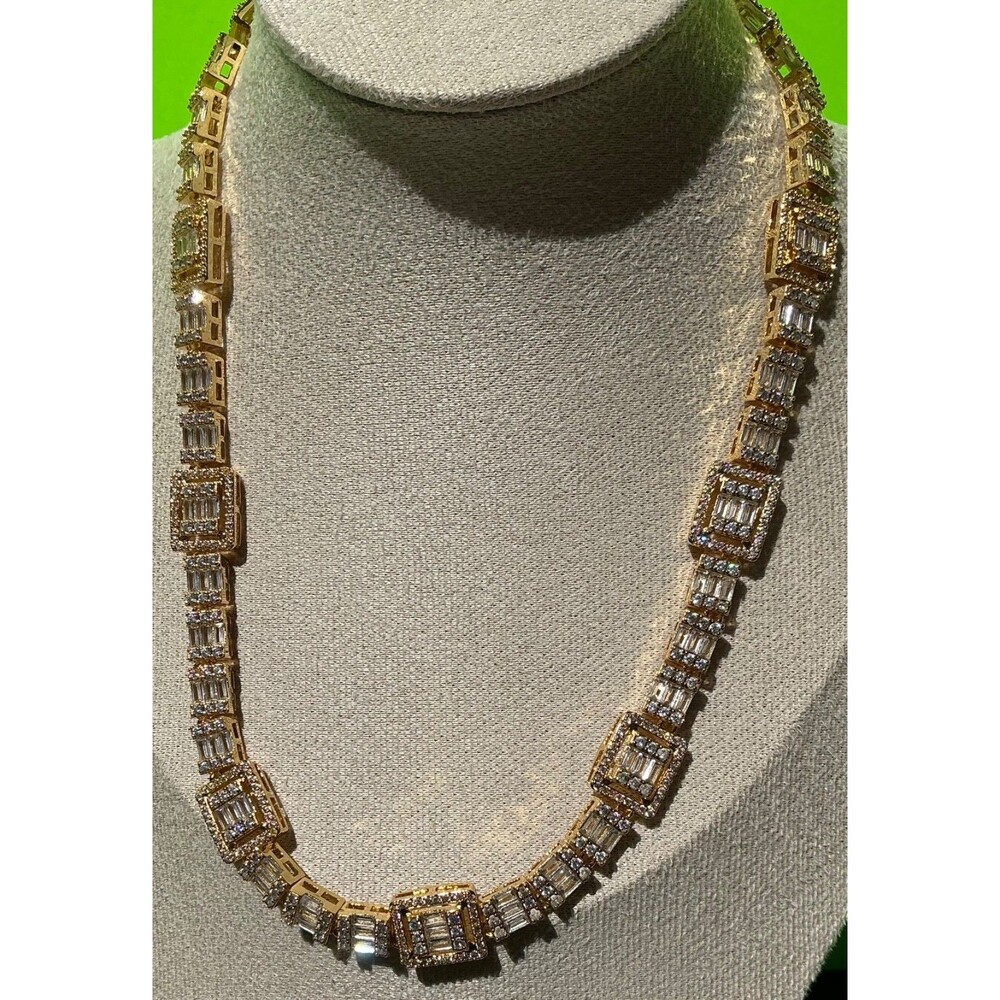 New Necklace Cubic Zirconia Hip Hop Iced Chain 18” Inches CZ Bling